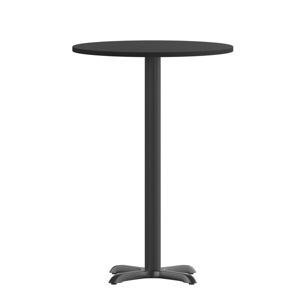 Flash Furniture Round Laminate Table Top, Laminate Top, Wood Grain XU-RD-36-BLKTB-T3030B-GG - main